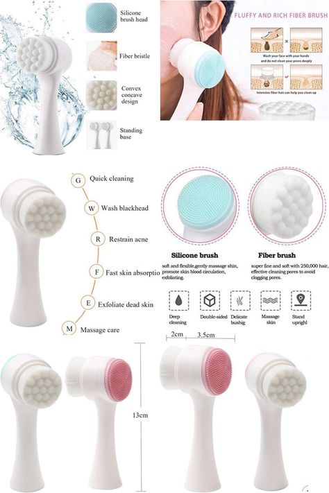 Soft Bristle Facial Brush，Soft Bristle Facial Brush for Deep Pore Cleaning, Makeup Removal Massaging Rejuvenating Delicate and Sensitive Face Skin 2 pcs CA Face Cleaner Tool, Glass Skincare, Deep Pore Cleaning, Exfoliating Face Brush, Electric Face Cleansing Brush, Face Cleanser Brush, Face Cleaning Brush, Pore Cleaning, Facial Cleaning Brush