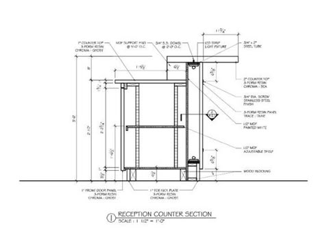 Counter Detail Drawing, Reception Desk Drawing, Counter Detail, Furniture Details Drawing, Bar Design Home, Bar Counter Design, Millwork Details, Detail Drawing, Reception Desk Design