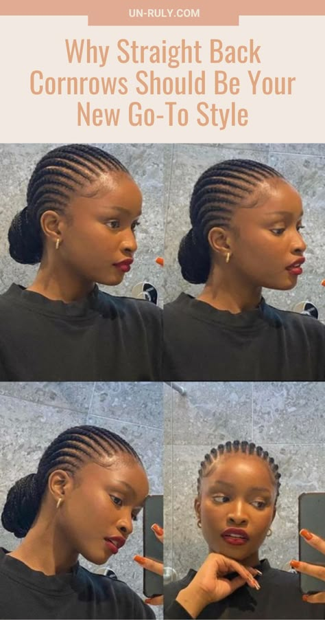 Looking for a stylish hairstyle that's both trendy and versatile? Look no further. 🌟 Straight back cornrows are here to make a statement and transform your look. Click the link and get inspired by these gorgeous hairstyles that will make you the envy of all your friends! 😍 #StraightBackCornrows #BlackWomenStyleInspo #PinterestHairGoals #CornrowGoddess #BraidsBeauty Cornrow Front Box Braids Back Hairstyles, Straight Conrows Lines For Black Women, Simple Conrows Lines Hairstyles, Straight Back Braids Cornrows Hairstyles Protective Styles, Conrows Lines And Braids 2023 Trends, Straightback Cornrows Braids Long, Quick Cornrow Hairstyles For Black Women, Back Lines Braids, Simple Lines Hairstyles