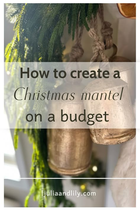 I realized this year that the same old and reused Christmas garlands I have in my basement needed an upgrade. This is how I put together this easy Christmas mantel decor. #diymantel #christmasdecor #christmasideasforthehome #christmasideas #christmasideas #fireplace #norfolk #orangegarland Diy Holiday Mantle Decor, Natural Christmas Mantle Decor Ideas, Easy Mantel Christmas Decor, How To Decorate Christmas Mantle, Natural Christmas Mantle Ideas, No Mantel Christmas Decor, How To Style Garland, Fireplace Mantel Garland, Modern Christmas Mantel