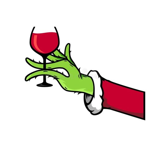 Grinches hand Christmas Drink Up vector illustration Grinch Illustration, Immagini Grinch, Drink Up Grinches, Nail Art Noel, Grinch Hand, Grinch Christmas Party, Whoville Christmas, Grinch Hands, Christmas Drink