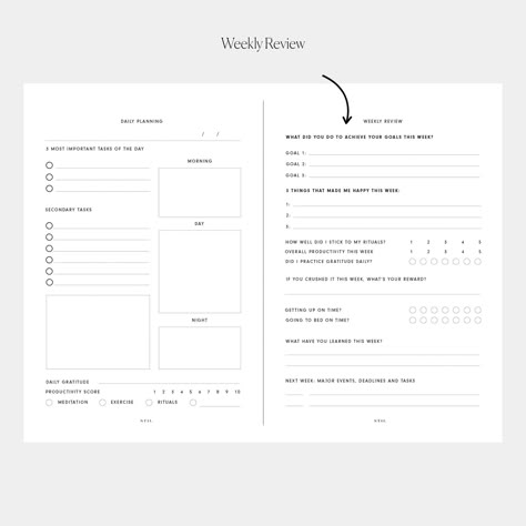 Disc Get It Done Planner productplannertemplate #freeprintables💤 Modern Journal, Weekly Planner Ideas, Planner Weekly Layout, Weekly Review, Daily Planning, Weekly Planner Template, Daily Planner Pages, Goal Planner, Planner Pdf