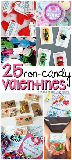 25 Non Candy Valentines for Preschool and Kindergarten Kids. Super Cute Ideas for Valentine's Day! Non Candy Valentines, Saint Valentin Diy, Kindergarten Valentines, Candy Valentines, Valentines Bricolage, Sticker Printable, Valentinstag Party, Valentines Gift Bags, Class Valentines