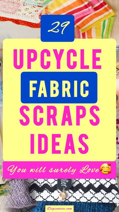 Get amazing upcycle fabric scraps ideas to recycle fabric scraps. Uses For Fabric Scraps, Fabric Scraps Ideas, Fabric Covered Hangers, Recycle Fabric Scraps, Recycled Fabric Art, Leftover Fabric Crafts, Recycle Fabric, Upcycle Crafts, Fabric Crafts Diy