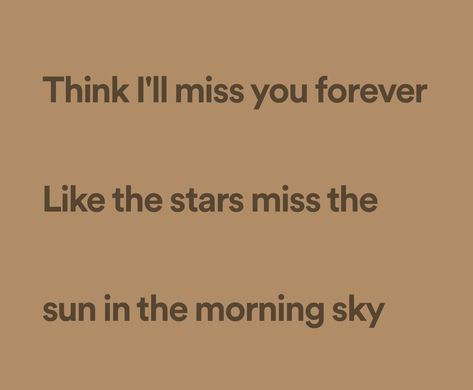 I Miss You Like The Sun Misses The Moon, I Miss You More, You Are The Sun, Ill Miss You, Morning Sky, Missing Her, I Miss You, Enough Is Enough, I Missed