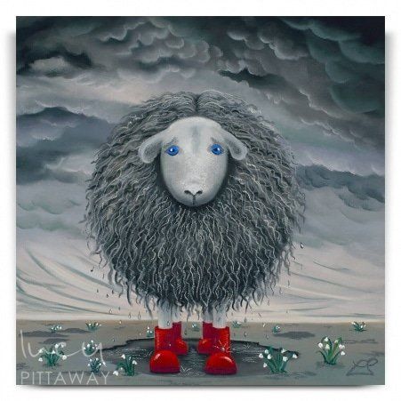 Lucy Pittaway, Farm Animal Paintings, Easter Vintage, January Blues, Sheep Art, Counting Sheep, Uk Artist, The Sheep, Naive Art