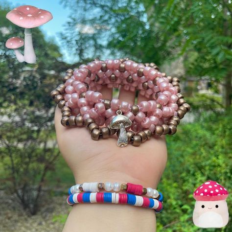 Cottagecore Mushroom 3D Kandi Cuff 

- handmade by... - Depop Sanrio Kandi Cuff, 3d Cuff Kandi, Carousel Cuff Kandi, Emo Kandi Cuff, 3d Kandi, Mushroom 3d, Beads Aesthetic, 3d Kandi Cuff, Scene Kandi Cuff