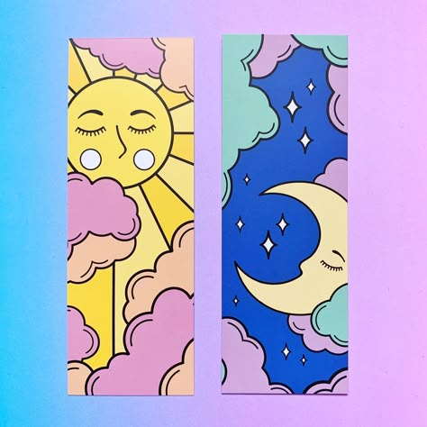 Moon Bookmark, Arte Doodle, Trippy Painting, Posca Art, Hippie Painting, Simple Canvas Paintings, Cute Canvas Paintings, Easy Canvas Art, Canvas Drawings