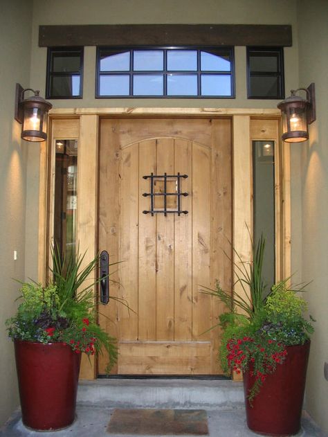 Front Door Entrance Decor, Door Entrance Decor, Modern Barn Doors, Apartment Entrance, Beautiful Front Doors, Farmhouse Front Door, Front Door Entrance, House Front Door, Entrance Design