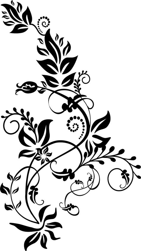 Wall sticker Floral Tarai | MuralDecal.com Abstract White Background, Patterns Black And White, Design Hijab, Engraving Patterns, Flower Stencil Patterns, Arrangement Flowers, Floral Stencil, Music Tattoo Designs, Love Wallpapers Romantic