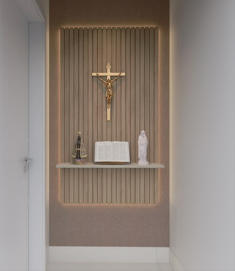 Altar At Home Ideas, Simple Altar Ideas, Altar Ideas Catholic, Altar Design Home Catholic, Altar Design Home, Catholic Altar Home Ideas, Wall Altar Ideas Catholic, Home Altar Ideas, Christian Room Decor