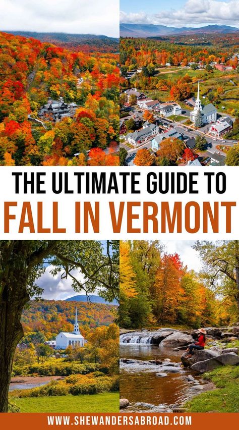 Vermont in the fall is a must-see! Check out our guide to the best places for Vermont fall foliage, cozy small towns, and scenic drives. Get travel tips and recommendations for an amazing Vermont fall vacation. Discover local festivals, outdoor activities, and picturesque landscapes. Fall In Vermont, Vermont In The Fall, Vermont Vacation, Vermont Fall, Fall Road Trip, New England Fall, New England Travel, Parc D'attraction, Usa Travel Guide