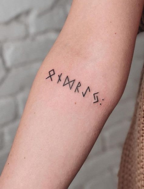 Runes Tattoo: A Delicate & Unique Symbol Of The Individual Tattoos With Secret Meanings, Rune Tattoos, Runes Tattoo, Simbols Tattoo, Viking Rune Tattoo, Wrist Tattoos Words, Celtic Runes, Viking Tattoo Symbol, Rune Viking