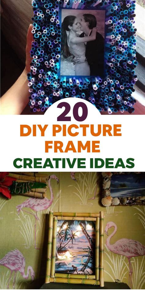 Elevate your home decor with these inventive DIY picture frame ideas that blend personal touches and artistic flair. Explore unique ways to transform plain frames into whimsical works of art, whether by adding seashells, buttons, or colorful beads. Display your favorite memories and artwork in frames that are as special as the moments they capture. Bring personality and charm to your walls with these creative projects that will surely make a stylish statement in your living space. Frame Crafts Decor, Cool Photo Frame Ideas, Diy Acrylic Photo Frame, Polaroid Diy Frame, Diy Painting Frames Ideas, Diy Wall Picture Ideas, Paper Picture Frames Diy, Decorate Photo Frame, Diy Picture Frames Ideas Crafts Wall Art