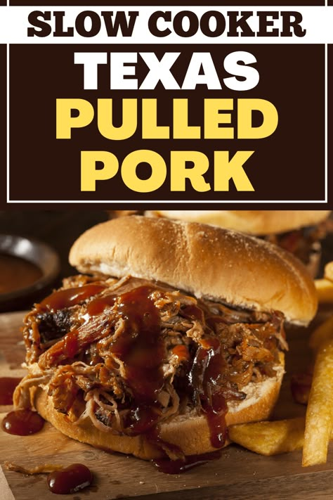 Texas Pulled Pork Slow Cooker, Slow Cook Pulled Pork Recipe, Slow Cooker Texas Pulled Pork, Texas Pulled Pork, Pulled Pork Crock, Slow Cooker Pork Recipes, Crock Pot Pulled Pork, Pull Pork, Pork Crockpot