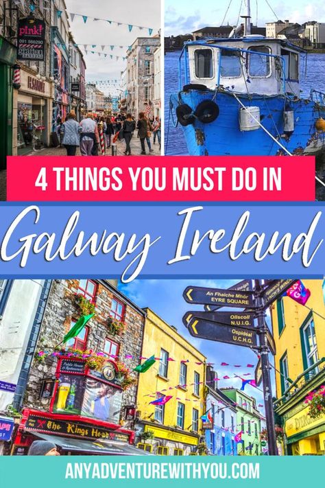 When you head to Ireland, you may think of traveling to big-name cities like Dublin to Kilkenny. But there are many reasons why Galway, Ireland should be on your bucket list. Here are five reasons why. #Ireland #Galway #TravelTips #IrelandTravel Ireland 2023, Dublin Travel Guide, Ireland Galway, Ireland Bucket List, Ireland Road Trip, Ireland Itinerary, Mediterranean Travel, Ireland Photography, Dublin Travel