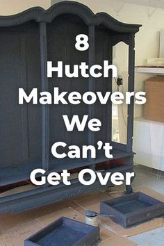 Hutch Makeover Diy, Diy Hutch, Hutch Furniture, Vintage China Cabinets, Vintage Hutch, Foyer Furniture, Hutch Makeover, Flea Market Flip, Diy Furniture Ideas