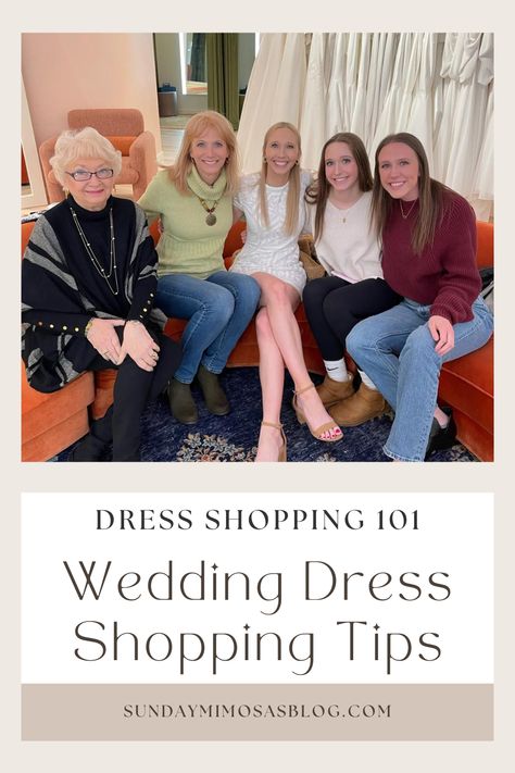 Sharing all the must-know wedding dress shopping tips and tricks! I found my dream wedding dress the other week and I want to share some advice for upcoming future brides!! Dress Shopping Gift For Bride, Outfits For Bridal Dress Shopping, Wedding Dress Shopping With Daughter, Bride Dress Shopping Outfit, Outfit For Wedding Dress Shopping, What To Wear Dress Shopping, Wedding Dress Shopping Ideas, Bridal Dress Shopping Outfit, Wedding Dress Shopping Gift For Bride