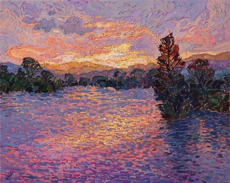 Impressionist Paintings Landscape, Erin Hansen, Post Impressionism Art, American Impressionism, Erin Hanson, Contemporary Impressionism, Modern Impressionism, Dappled Light, Art Movements