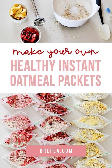 Make Your Own Instant Oatmeal, Make Your Own Oatmeal Packets, How To Make Instant Oatmeal, Diy Oatmeal Packets, Diy Instant Oatmeal Packets, Flax Pudding, Diy Instant Oatmeal, Instant Oatmeal Recipes, Homemade Instant Oatmeal