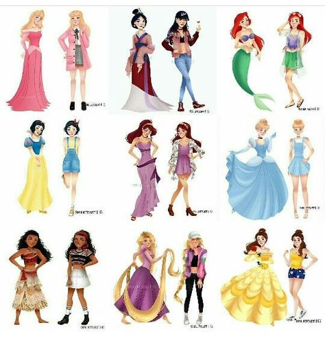 Disney Princess Anime, Princesas Disney Anime, Modern Disney Characters, Disney Princess Outfits, Kawaii Disney, Disney Princess Modern, All Disney Princesses, Mode Tips, Disney Princess Fashion