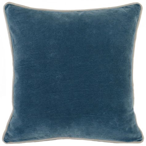 Velvet Accents, Blue Pillow, Velvet Collection, Velvet Pillow, Velvet Throw, High Fashion Home, Velvet Pillow Covers, Velvet Throw Pillows, Cotton Throws