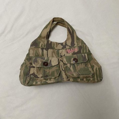 the coolest vintage billabong camo purse bag - has... - Depop