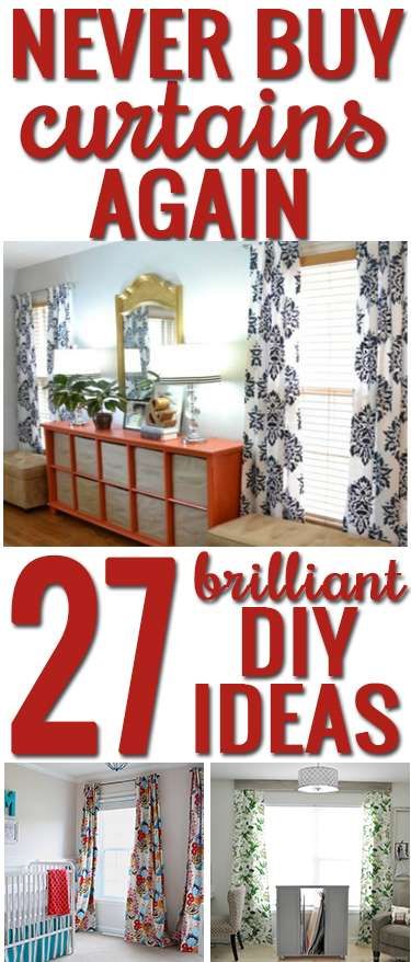 How to make your own curtains: 27 brilliant DIY ideas and tutorials Creative Ideas To Make, No Sew Curtains, Buy Curtains, In This House, Diy Curtains, Diy Projects To Try, My New Room, Window Coverings, Decorating Tips