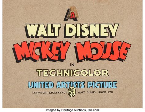 Mickey Mouse Cartoon Title Card (Walt Disney, 1932). ... Animation | Lot #98012 | Heritage Auctions Spring Calendar, Cartoon Title, Animated Fonts, 1930s Cartoons, Mouse Cartoon, Walt Disney Mickey Mouse, Retro Disney, Disney Mouse, Mickey Mouse Cartoon