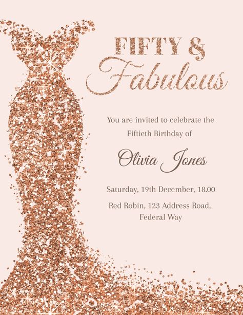 30th Birthday Party Invitations, 50th Birthday Party Invitations, Thirty Birthday, Dress Feminine, 50 Birthday, Birthday Places, 30th Birthday Invitations, 50th Birthday Invitations, 40th Birthday Invitations