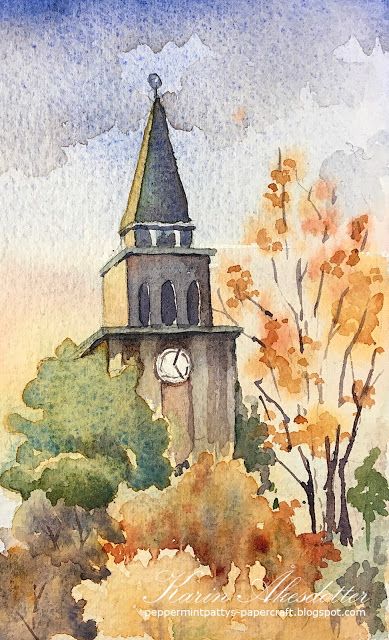 Watercolour Challenge, Watercolor House Painting, Watercolor Art Landscape, Watercolor Paintings Nature, Watercolor Architecture, Watercolor Paintings For Beginners, Watercolour Inspiration, Painting For Beginners, Watercolor Paintings Easy