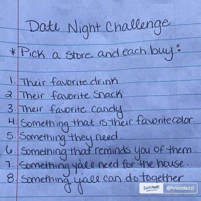 Lemon8 - date night challenge 🎯🎮 such a fun & cute date... Movie Night Date Ideas At Home, Couple Store Challenge, Cute Chill Date Ideas, Aesthetic Couple Date Ideas, Date Night Challenge Ideas Tiktok, Date Ideas Categories, Romantic Dates For Him, Diy Date Night At Home For Him, Chill Dates Ideas