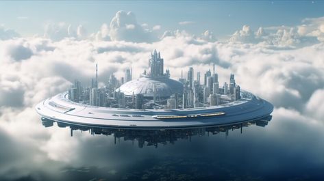 ArtStation - Cloud City Future Cities, City In The Sky, Flying City, Sky City, City In The Clouds, Floating Cities, Cloud City Art, Floating City Architecture, Futuristic Snow City