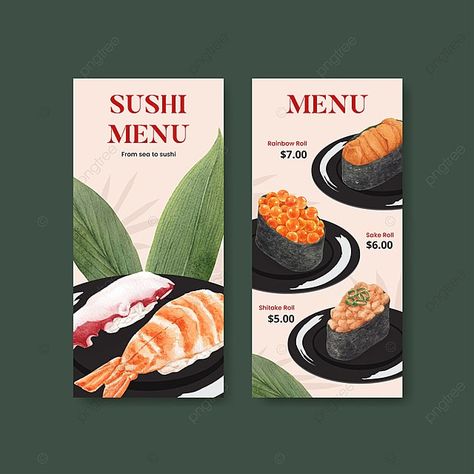 Mint Chocolate Desserts, Menu Sushi, World Vegetarian Day, Mint Desserts, Rainbow Roll, Vegetarian Day, Sushi Menu, Sushi Design, Menu Food