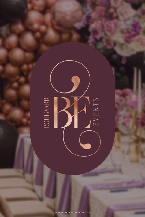 Boulevard Events - Fancy Girl Designs Event Decor Logo Design, Events Logo Design Ideas, Event Logo Design Ideas, Event Planner Logo Design Ideas, Event Logo Design Creative, Event Decor Logo, Event Logo Ideas, Event Organizer Logo, Events Logo Design