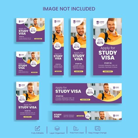 Education web banner set and google ads ... | Premium Vector #Freepik #vector #footer #modern-banner #banner-template #banner-ads Google Ads Design, Google Ads Banner, Google Banner Ads, Offer Banner, Ads Banner, Education Banner, Power Points, Graphic Design Lessons, Website Banner