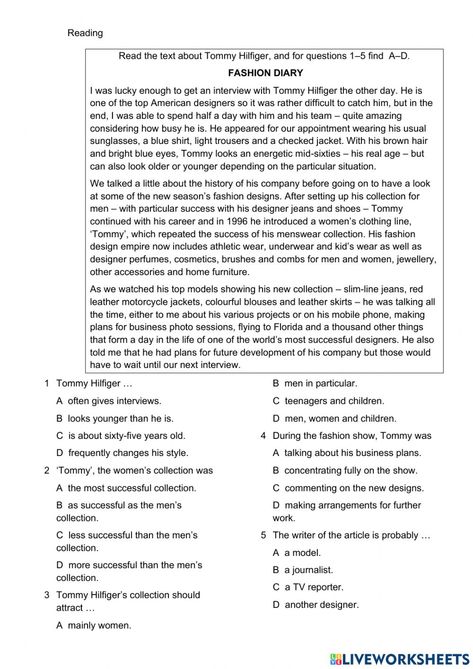 Oxford Exam Trainers B1 unit 5 Reading test worksheet Reading Test Worksheet, English Exam Papers, English Language Test, Writing Test, English Exam, Reading Test, English Language Learning Grammar, Reading Club, English Grammar Worksheets