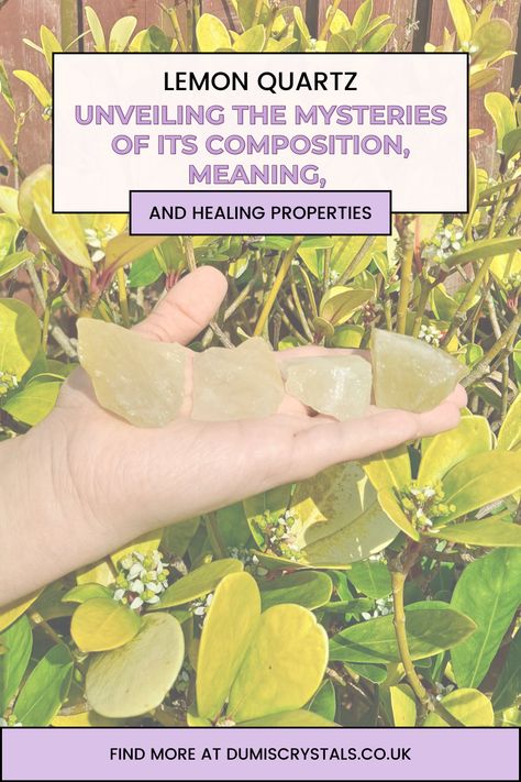 image of dumi's crystals blog about the healing properties, meaning, benefits and composition of Lemon Quartz Lemon Quartz Meaning, Sunny Disposition, Vibrant Energy, Lemon Pepper, Crystal Meanings, Lemon Quartz, Lemon Yellow, Healing Properties, Color Crystal