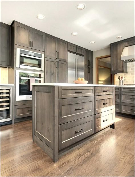 Grey Stained Kitchen Cabinets, Stained Kitchen Cabinets, Серая Кухня, Cabinets Makeover, Shaker Kitchen Cabinets, Oak Kitchen Cabinets, Farmhouse Kitchen Cabinets, Gray Cabinets, Decor Ikea