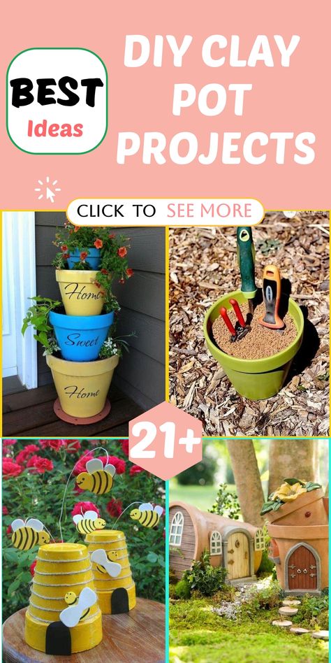 Channel your creativity into crafting beautiful DIY clay pot projects that will add a personalized touch to your home decor. Whether you're making whimsical wind chimes, herb gardens, or fairy houses, these projects are sure to bring joy and a sense of accomplishment to your crafting endeavors. 🌼 #HandmadeDecor #ClayPotCreations #DIYCrafts Painted Planters, Diy Terra Cotta Pots, Clay Pot Projects, Hand Painted Planter, Plant Pot Diy, Planting Pots, Herb Gardens, Painted Terra Cotta Pots, Recycled Garden