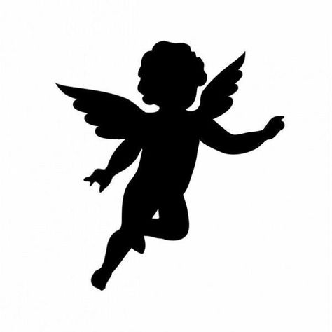 Angel Silhouette, Fairy Silhouette, Christmas Window Display, Silhouette Christmas, Silhouette Stencil, Silhouette Portrait, Scroll Saw Patterns, Fairy Angel, Arte Animal