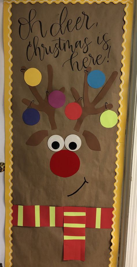 School Door Decorations Preschool Christmas, Christmas Door Decorations Toddler Classroom, December School Door Decorations, College Themed Door Decorations, Preschool Classroom Door Ideas Christmas, Christmas Song Themed Door, Snowman Door Decoration For Classroom Winter Bulletin Boards, Christmas Door Toddler Room, Kids Door Christmas Decorations