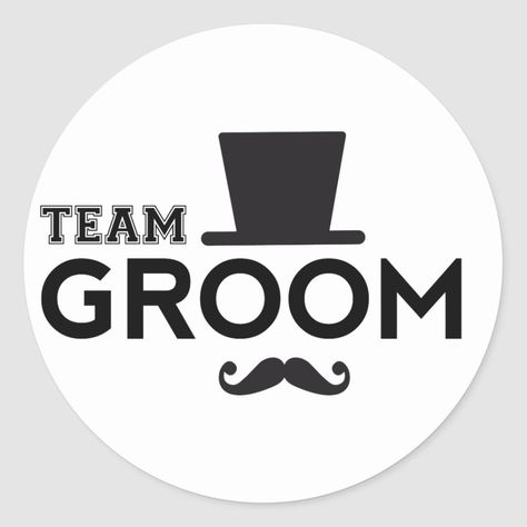 Classic round sticker featuring a groom with a hat and mustache. Perfect for wedding invitations, thank you cards, and more! #wedding #groom . #Team_Groom_Logo #Team_Groom_Ideas #Groom_With_Hat #Team_Bride_Logo Team Groom Logo, Team Groom Ideas, Groom With Hat, Team Bride Logo, Custom Hard Hats, Team Groom, Fav Products, Men Logo, Art Text