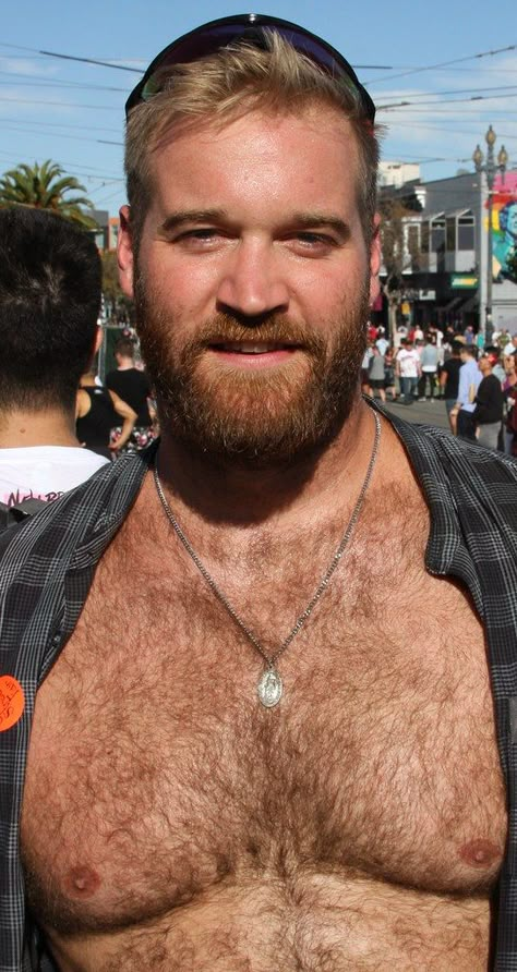 EVERYONE's FAVORITE BLOND HAIRY STUD !! ~ CASTRO STREET FA… | Flickr Buff Redhead Men, Men Chest Hair, Boys Beard Style, Hot Old Man, Lumberjack Beard, Stocky Men, Blond Guys, Famous Male Models, Blonde Beard