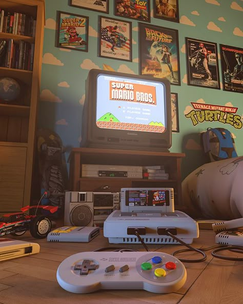 Retro Games Room, Retro Gaming Art, Retro Gadgets, Retro Room, Retro Videos, Retro Gamer, Retro Games, Retro Game, Retro Video Games