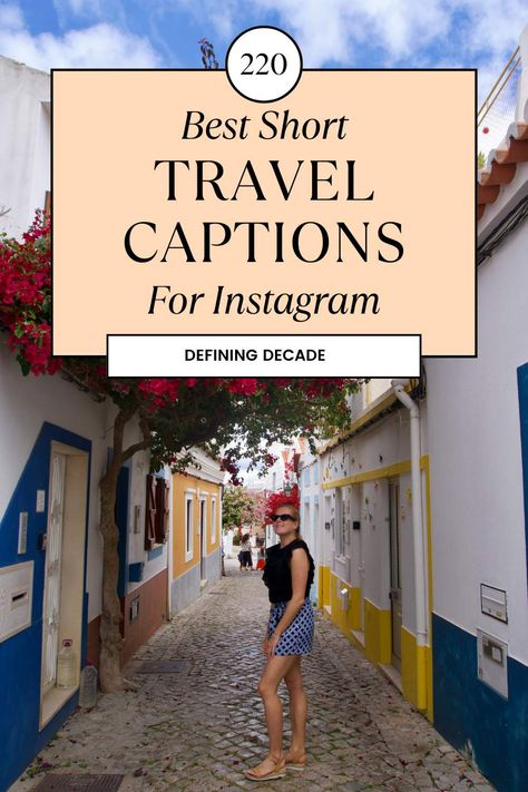 short travel captions for instagram Places Quotes Beautiful, Instagram Story Ideas For Trip, Caption On Travelling, Cute Travel Captions For Instagram, Cute Travel Captions, Short Vacay Caption, Insta Captions For Travel Pics, Playing Tourist Caption, Travel Short Captions