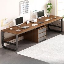 Trendy Lumber Cocoa Rectangular Office Computer Desk with Sleighing Base, Compartment & Organized Wiring System, Without Chairs, 94"L x 20"W x 29"H, Nut-Brown Office Desks Desk Two Person, Long Computer Desk, 2 Person Desk, Two Person Desk, Desk Reception, Office Corner, Double Desk, Mini Studio, Office Table Desk