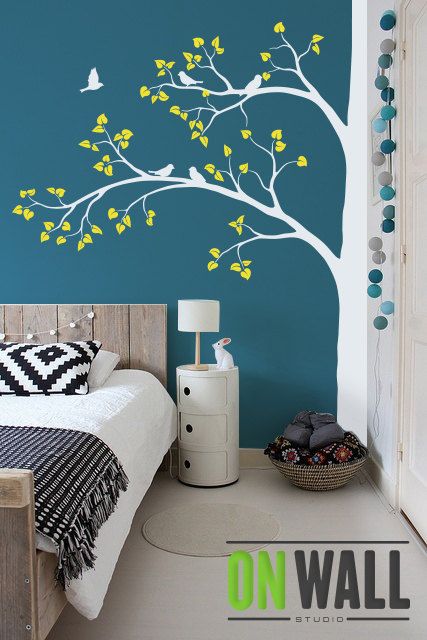 TREE WALL DECAL Large Nursery Vinyl Wall Sticker Tree - Etsy ...