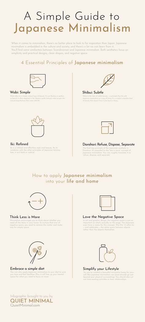 Japan Clean Aesthetic, Japanese Principles Life, Japanese Way Of Living, Slow Living Japan, Guide To Minimalism, Minimalistcore Aesthetic, Simple Minimalist Apartment, Minimal Design Aesthetic, Japanese Minimalist Design