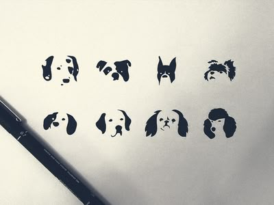 Dog Icons Dog Pictogram, Animal Shelter Logo, Dog Training Logo, Training Logo, Pictogram Design, Dog Logo Design, Pet Brand, Dog Shelter, Logo Illustration Design